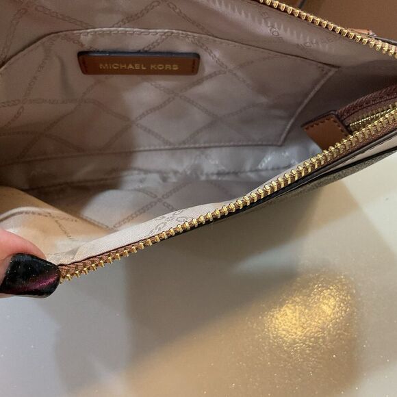 Michael Kors Maisie Large Pebbled Leather 3-in-1 Tote Bag Brown NWT - Picture 9 of 13